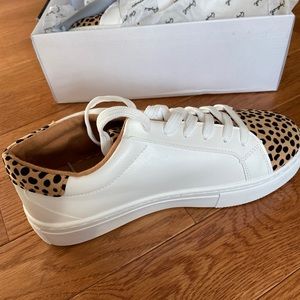 Cheetah print white sneakers